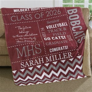 School Memories 50x60 Graduation Sherpa Blanket - 16782-S