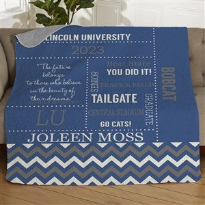 School Memories Personalized Graduation 50x60 Quilted Blanket - 16782-Q