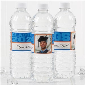 Class Of...Personalized Photo Water Bottle Labels - 16797