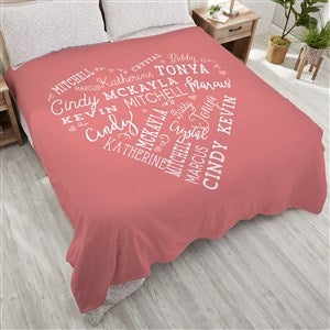 Close To Her Heart Personalized 90x90 Plush Queen Fleece Blanket - 16802-QU