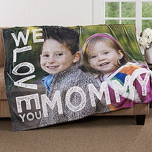 Loving Her Personalized 60x80 Plush Fleece Photo Blanket - 16803-L