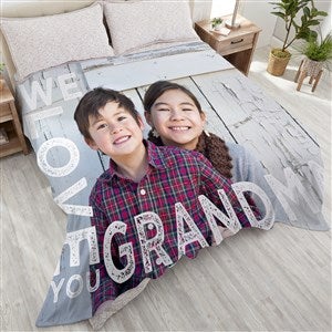 Loving Her Personalized 108x90 Plush King Fleece Photo Blanket - 16803-K