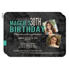 Vintage Age Personalized Birthday Party Invitations - 16851