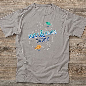 Hugs  Fishes Personalized Hanes® Adult ComfortWash™ T-Shirt - 16862-CWT