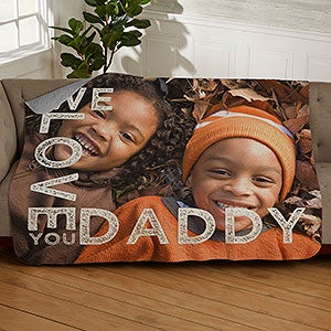 Loving Him Personalized 50x60 Quilted Photo Blanket - 16863-Q