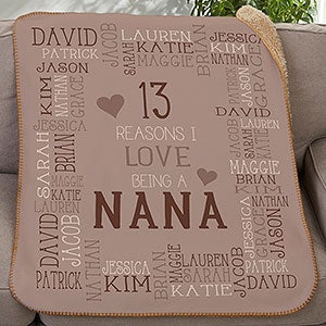 Reasons Why For Her Personalized 30x40 Sherpa Blanket - 16864-SS
