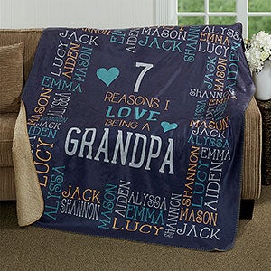 Reasons Why For Him Personalized 50x60 Sherpa Blanket - 16876-S