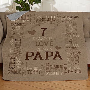 Reasons Why For Him Personalized 50x60 Quilted Blanket - 16876-Q