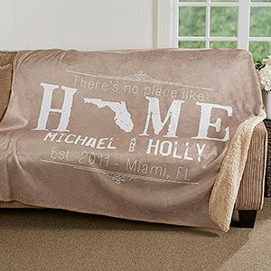 State of Love Personalized 50x60 Sherpa Blanket - 16881-S