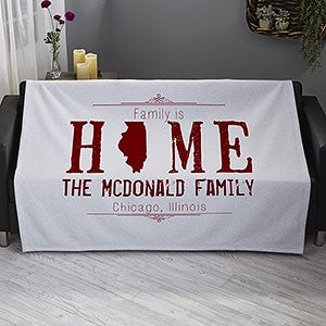 State Of Love Personalized 50x60 Sweatshirt Blanket - 16881-SW