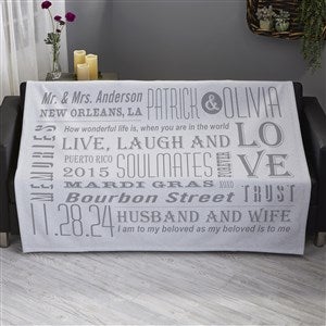 Our Life Together Personalized 50x60 Sweatshirt Blanket - 16882-SW