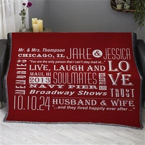 Our Life Together 56x60 Woven Throw Blanket - 16882-A
