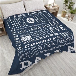 Our Life Together Personalized 108x90 Plush King Fleece Blanket - 16882-K