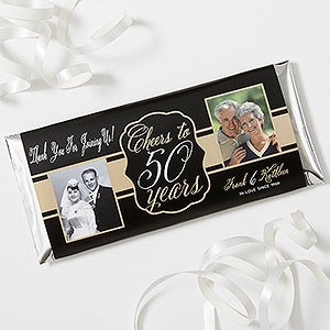 Cheers To Then & Now Personalized Candy Bar Wrappers - 16904