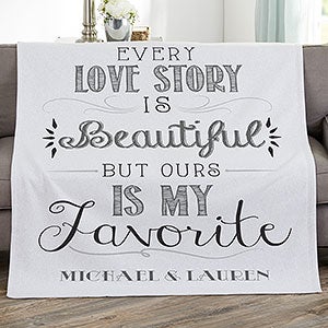 Love Story Personalized 50x60 Sweatshirt Blanket - 16911-SW