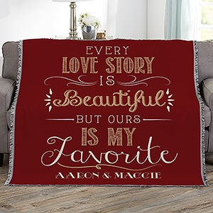 Love Story Personalized 56x60 Woven Throw - 16911-A