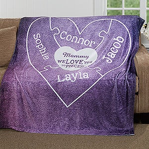 We Love You To Pieces Personalized 50x60 Lightweight Fleece Blanket - 16912-LF