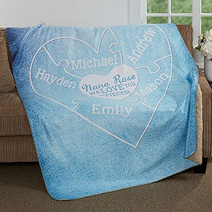We Love You To Pieces Personalized 50x60 Sherpa Blanket - 16912-S