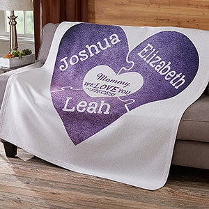 We Love You To Pieces Personalized 50x60 Sweatshirt Blanket - 16912-SW