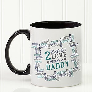 Personalized Black Coffee Mugs for Men - Reasons Why - 16921-B