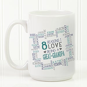 Large Personalized Coffee Mugs for Him - Reasons Why - 16921-L