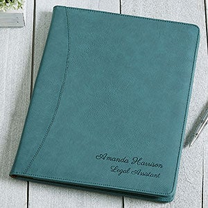 Signature Series Personalized Full Pad Portfolio-Teal - 16939-T