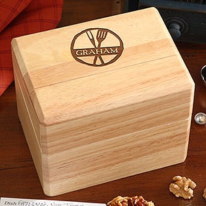 Family Brand Personalized Recipe Box - 16962