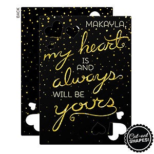 My Heart Is...Personalized Cutout Greeting Card - 16997