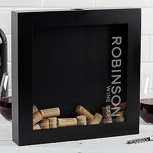 Wine Bar Personalized Wine Cork Shadow Box - 17023