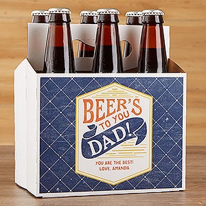 Personalized Fathers Day Beer Bottle Carrier - Beers To You - 17040-C