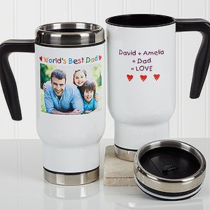 Photo Message For Him Personalized 14 oz. Commuter Travel Mug - 17043