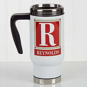 Letter Perfect Personalized 14 oz. Commuter Travel Mug - 17051