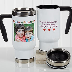 Personalized Photo Message For Him 14 oz. Travel Mug - 17054