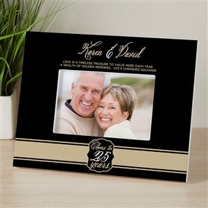 Cheers To Then & Now Anniversary Personalized 4x6 Tabletop Frame - Horizontal - 17075