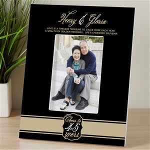 Cheers To Then & Now Anniversary Personalized 4x6 Tabletop Frame - Vertical - 17075-TV