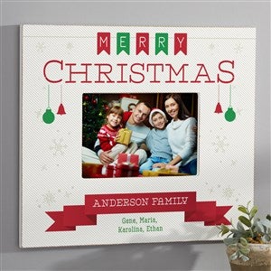 Holiday Banner Personalized 5x7 Wall Frame - Horizontal - 17096-WH