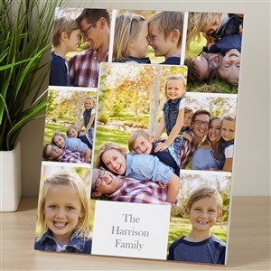 Printed Photo Collage Personalized Family 4x6 Tabletop Frame - Vertical - 17099-V