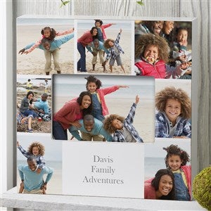 Printed Photo Collage Personalized Family 4x6 Box Frame- Horizontal - 17099-BH