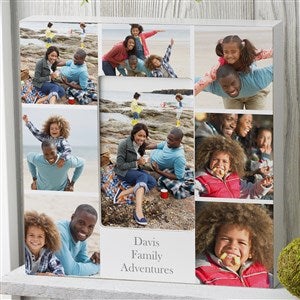 Printed Photo Collage Personalized Family 4x6 Box Frame - Horizontal