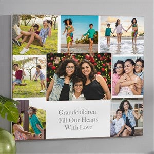 Printed Photo Collage Personalized Family 5x7 Wall Frame - Horizontal - 17099-WH