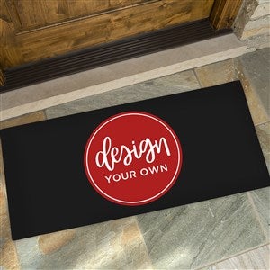 Design Your Own Black Colored Oversized Doormat - 17100-Black