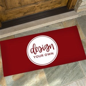 Design Your Own Red Colored Oversized Doormat - 17100-Red