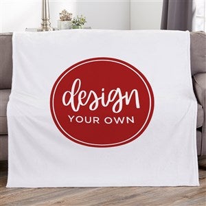 Design Your Own Personalized 50x60 Fleece Blanket - White - 17146-W