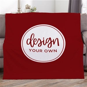Design Your Own Personalized 50x60 Fleece Blanket - Burgundy - 17146-BU