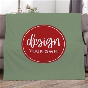 Design Your Own Personalized 50x60 Fleece Blanket - Sage Green - 17146-SG