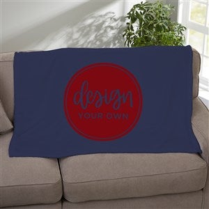 Design Your Own Personalized Fleece Baby Blanket - Purple - 17147-NB