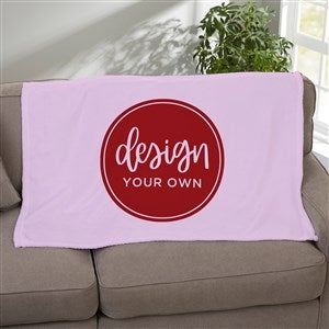 Design Your Own Personalized Fleece Baby Blanket - Light Pink - 17147-P