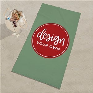 Design Your Own Personalized Beach Towel - Sage Green - 17148-SG