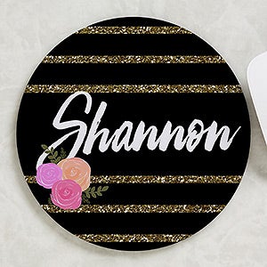 Glam Girl Personalized Round Mouse Pad - 17180