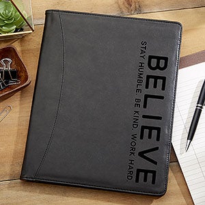 Bold Style Personalized Full Pad Portfolio-Black - 17183-BB